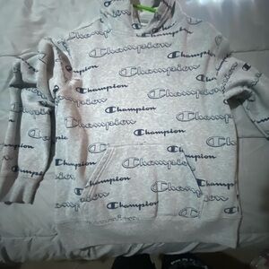 Champion Gray Hoodie with Logo Print